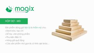 MD4 - 35x25x3 cm - 100 hộp carton dẹt - Hộp đóng hàng hộp nắp gài hộp quà | Magix Packaging
