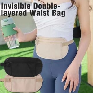 Men Sport Waist Bag Women Thin Invisible Close-fitting Anti-theft Pouch Travel Phone ID Storage Pack Outdoor Cycling Waterproof Hip Bag