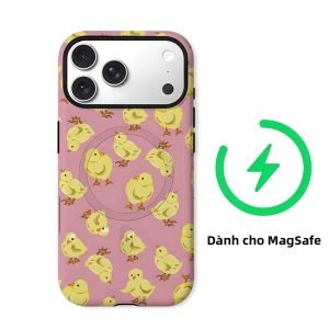 Ốp Điện Thoại Hai Lớp Hình Gà Con Dễ Thương Cho iPhone Chống Sốc Chống Xước Chất Liệu PC TPU Mềm Chống Bụi Thiết Kế Chống Trượt Dành Cho Các Mẫu Pro Max Plus