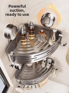 Weichen | Strong Suction Wall Mount Shelf Triangular Basket