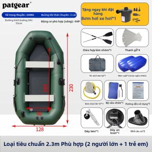 PATGEAR | Thuyền Hơi Kayak Gấp Gọn Dày Dặn Chống Mài Mòn