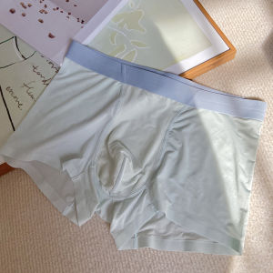 Mens Ice Silk Ultra-Thin Quick-Dry Breathable Boxer Shorts Comfortable Briefs Mid-Waist U-Design Nylon Youth Underwear