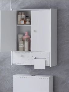 Toilet Wall Cabinet Bathroom Storage Toilet Cabinet Wall Cabinet Bathroom Bathroom Wall Mounted Cabinet Bathroom New Storage Cabinet Wear-Resistant and Durable 浴室吊柜