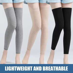 High Elastic Leg Warm Cover Sport Knee Sock Summer Breathable Cotton Knee Pad Support Sleeve Winter Joint Cold-proof Protector Long Stockings