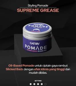 Gatsby styling pomade 75g minyak rambut gatsby