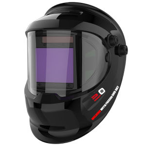 Large Viewing True Color Solar Powered Auto Darkening Welding Helmet with SIDE VIEW 4 Adc Sensor Wide Shade 4/5-9/9-13 Welder Mask for TIG MIG ARC Grinding Plasma