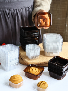 Food Grade PP Thick Mooncake Base Tray 25g30g50g75g Inner Tray Ice Skin Cantonese Green Bean Cake Plastic Suction Box