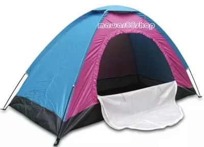 Tenda Camping Tahan air 4 - 6 Orang 200cm x 200cm Double - Layered Door -PE 460 / Mawar88shop