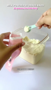 SURPLUCK 90pcs Disposable Milk Powder Storage Bags Double-Track Sealed Storage Bag Leakproof Sealed Container