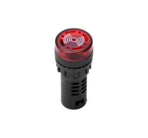 AD16-22SM Đèn Báo Động Nhấp Nháy Đèn Báo Động Âm Thanh Gián Đoạn Màu Đỏ Đèn Cảnh Báo Âm Thanh Gián Đoạn AC/DC 12V 24V 110V 220V Cho Thiết Bị An Toàn