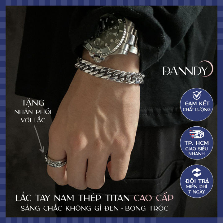 Lắc tay nam thép titan không gỉ vòng tay nam đẹp ngầu cá tính vòng đeo ...