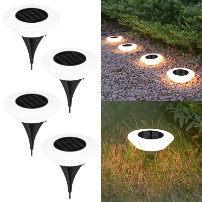 1/4PCS Solar Outdoor Lights 14LED Waterproof Lawn Lamp360° Floor Lighting for Garden Yard Driveway Patio Camping Summer Decor