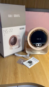 Quạt tích điện để bàn TURBO FAN NS-22 dung lượng pin 6000mah 100 tốc độ màn hình LED hiển thị xoay 90 độ(Màu Khaki)