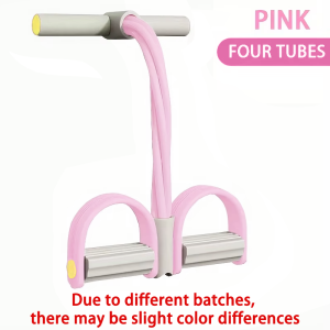 Four-Tube Pedal Tensioner Multi-Functional Household Fitness Equipment Yoga Abdominal Strengthening Elastic Band Tension Rope