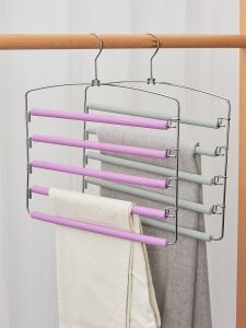 Zhen Hao Hanger Pants Rack For Home Hanging Pants Multi-Layer Anti-Slip Trousers Hanger Wardrobe Multifunctional Magic Scarf Storage Fantastic