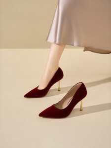 Josiny | Red Elegant Wedding Heels Female Summer Autumn New