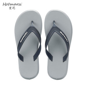 Hotmarzz ผู้ชายรองเท้าแตะ PVC ลื่นไถลรองเท้าแตะด้านนอกสวมชายหาดคลิปเท้ารองเท้าแตะ HM0819