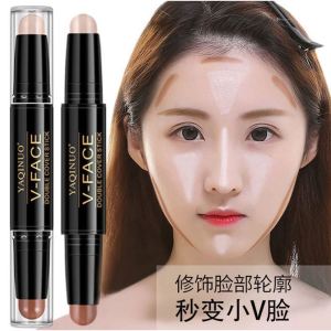 Yakino Double-Headed Contour Stick Female Dual-Use Highlight Shading Pen Concealer Nose Shadow Highlighting Stick Brightening Face Repair Beginner