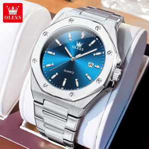OLEVS Watch For Man Original Waterproof Casual Business Stainless Steel Import Fashion Quartz Luminous Mens Watch