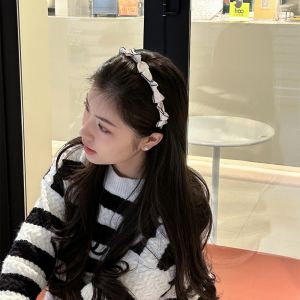 French Vintage Butterfly Knot Thin Hairband Elegant Simple Headband Forest System Outdoors Versatile Hair Accessories for Women