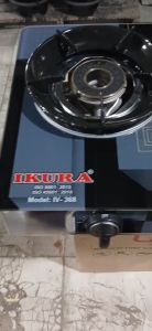 Bếp Ga Đôi IKURA Model: IV-368 Kiền Liền Có Chắn Gió Đầu Đốt Phi 86 mm 2 Vòng Lửa Xoắn Tiết Kiệm Gas