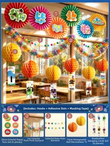 ETY | Graduation Ceremony Background Hanging Decor Class School