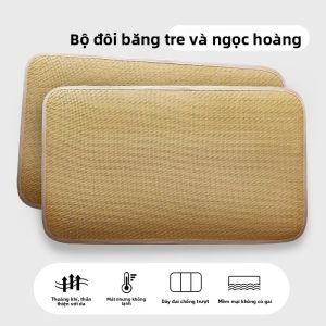 MONLEYTA | Vỏ gối lụa băng mùa hè cho người lớn Vỏ gối tre mát mẻ Vỏ gối lụa băng Vỏ gối tre tái chế Vỏ gối lụa băng