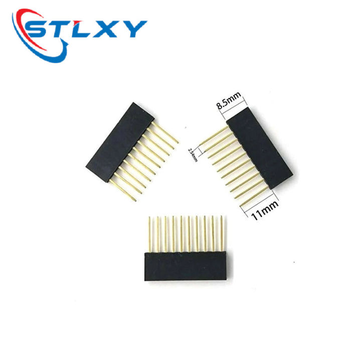 10PCS 2.54mm Single Row Female Socket 11mm Long Pin Detachable PCB ...