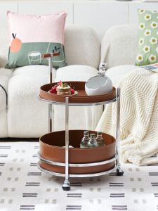 Nordic Simple Jock Mobile Cart Sofa Side Table Coffee Table Accessible Luxury Small Wine Car Snack Cart Multi-Purpose Locker