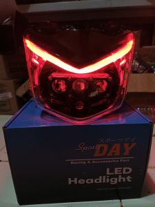 reflektor lampu depan beat karbu laser 3 lensa tembus hujan