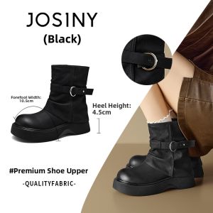 Josiny | Height-increasing Sweet Cool Retro Mid Calf Boots Easy to Wear