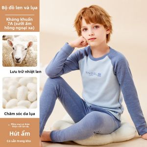Bộ đồ lót trẻ em MiiOW Cat Person làm bằng vải lông cừu lụa ấm áp