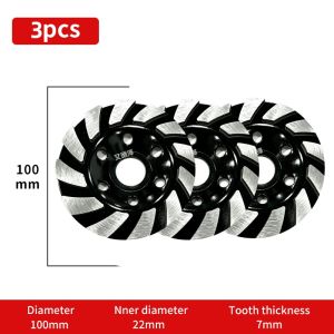 deli | 100mm Concrete Stone Ceramic Turbo Diamond Grinding Cup Wheel 12 Segs Heavy Duty Angle Grinder Wheels for Angle Grinder