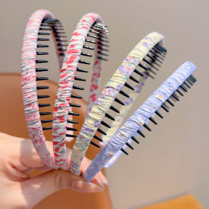 Non-slip Fixed Side Fringe Floral Fabric Headband