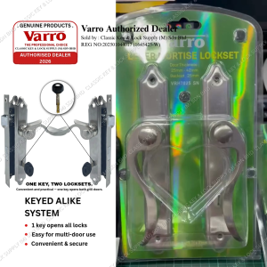 Varro Mortise Lever Lock VRH7025 – Stainless Steel Key Alike Lock Set