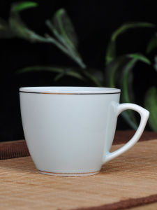 200ml Ceramic Tea Cup with Handle Puer Tea Cup Green Porcelain Heat Resistant High Temperature Proof Owner Tea Cup for Home Use