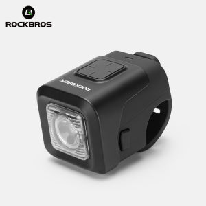 【Local Delivery】ROCKBROS Bicycle Front Light with Horn 450LM 120dB 2-in-1 Multifunctional Bell Headlight Waterproof Universal Bike Light
