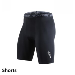 Mens Five-Quarter Basketball Training Sports Shorts Tight Pants High Elastic Compression Base Layer Pants Summer Fitness Running