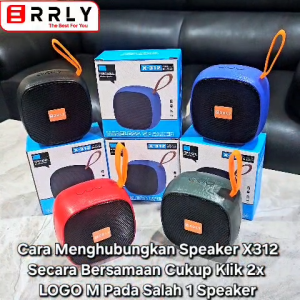 ERRLY X312 Speaker Bluetooth Wireless Speakers Portable X-312 Music Box Super Bass TWS 2 IN 1