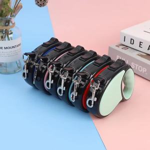 Dây xích chó di động dây xích tự động rút lại cho chó vừa và lớn chống trượt bọc cao su 5 Dây xích chó Golden Retriever