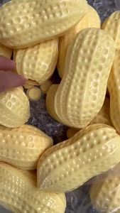 ZTOYL | ~* Empty Fillable Simulated Peanut Squeeze Toy Stress Relief Slow Rebound Squeeze Fidget Toy Soft Decompression Toy