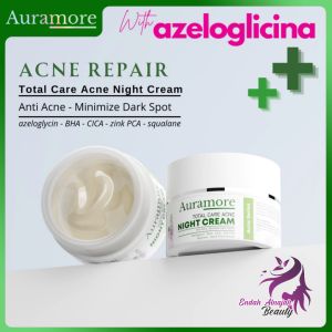 Auramore Total Care Acne Night Cream By Varinutie | Cream Malam Untuk Wajah Berjerawat Dan Bruntus