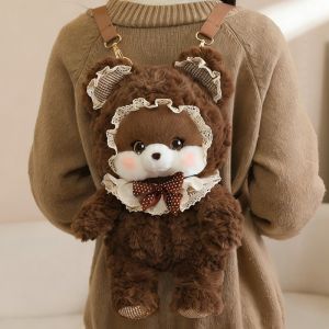 GUAIBUDIAN | Cute White Fox Rabbit Plush Backpack
