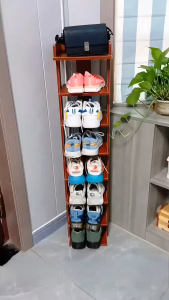 Multiple Layers Shoe Rack Organizer Modern Simple Minimalist Wood Living Room Bedroom Household items Book  Shelf Organizer Storage Rack Corner Shelf