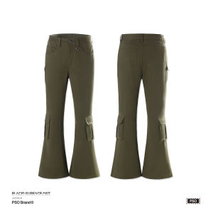 PSO Brand American Style Casual Loose Wide Leg Pants Youth Popular Cotton Cargo Trousers for Daily Wear All Seasons