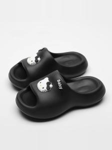 รองเท้าแตะส้นแบนทรงหัวมนแบบสวมสำหรับกลางแจ้งสำหรับผู้หญิงในช่วงฤดูร้อน รองเท้าแตะส้นแบนกันลื่นแบบสวมสบาย ส้นหนา น้ำหนักเบา สำหรับคู่รัก