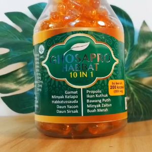 PAKET 3 BOTOL Ghosapro Habbat 10 In 1 Isi 100 Kapsul - Membantu Memelihara Daya Tahan Tubuh Original