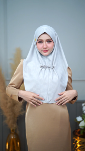 ฮิญาบสวมสำเร็จ ฮิญาบแบบสวมสำเร็จ ดีเทลน่ารัก ทรงหน้าสวย ใส่ง่าย HN27วาริสมุสลิม
