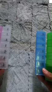 kotak kemasan pil strip panjang kotak obat 7 sekat