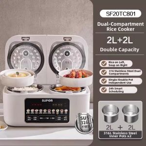 Supor | Multifunctional Rice Cooker 316L Stainless Steel Double Liners